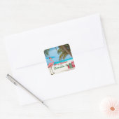 Sticker Carré Joyeux Noël de Clearwater, FL (Enveloppe)