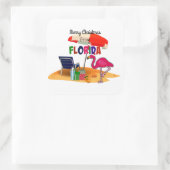 Sticker Carré Joyeux Noël de Floride (Sac)