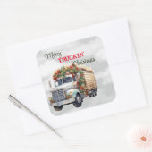 Sticker Carré Joyeux Noël de Truckin (Enveloppe)