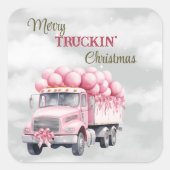 Sticker Carré Joyeux Noël de Truckin (Devant)