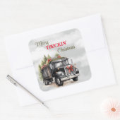 Sticker Carré Joyeux Noël de Truckin (Enveloppe)