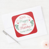 Sticker Carré Joyeux Noël des petites fêtes (Enveloppe)