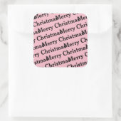 Sticker Carré Joyeux Noël en motif répétitif (Sac)
