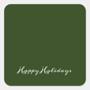 Sticker Carré Joyeux Noël Enveloppe de script Green Business