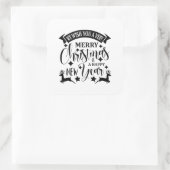 Sticker Carré Joyeux Noël et une bonne année (Sac)