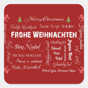 Sticker Carré Joyeux Noël et une bonne année !