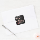 Sticker Carré Joyeux Noël festif (Enveloppe)