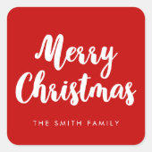 Sticker Carré Joyeux Noël moderne (Devant)