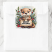 Sticker Carré Joyeux Noël Ottermas (Sac)