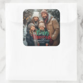 Sticker Carré Joyeux Noël photo (Sac)