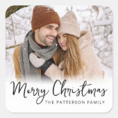 Sticker Carré Joyeux Noël photo minime (Devant)