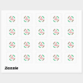 Sticker Carré Joyeux Noël Sois différent (Feuille)