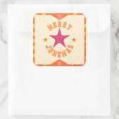 Sticker Carré Joyeux Noël tropical Junemas (Sac)