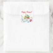 Sticker Carré Joyeux Norooz Haft Sin table drôle (Sac)