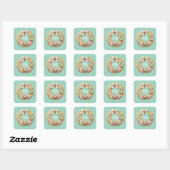 STICKER CARRÉ JOYEUX PÂQUES (Feuille)