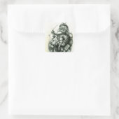 Sticker Carré Joyeux Père Noël (Sac)