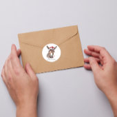 Sticker Carré Joyeux petit âne de Noël, coutume