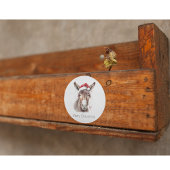 Sticker Carré Joyeux petit âne de Noël, coutume