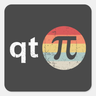 Sticker Carré Joyeux Pi Day Cutie Pi