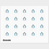 Sticker Carré Joyeux pingouin (Feuille)