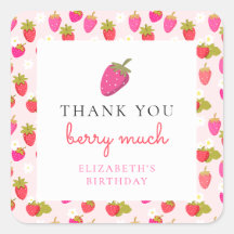 Joyeux Premier Anniversaire Doux Fraise Fille Mign