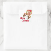 Sticker Carré Joyeux rennes lunaires de Noël (Sac)