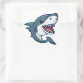 Sticker Carré Joyeux requin (Sac)