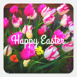 Sticker Carré Joyeux rêve de Noël de Pâques et affaire #1-1