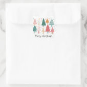 Sticker Carré Joyeux sapin de Noël Simple minimaliste (Sac)