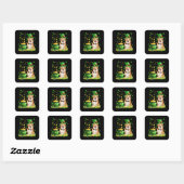 Sticker Carré Joyeux St. Patricks Day (Feuille)