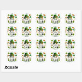 Sticker Carré Joyeux St. Patrick's Day Kitten (Feuille)