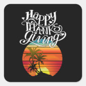 Sticker Carré Joyeux thanksgiving (Devant)