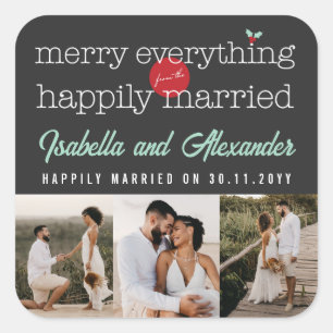 Sticker Carré Joyeux Tout De La Photo Happily Married 3