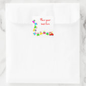 Sticker Carré Joyeux Train pour enfants (Sac)