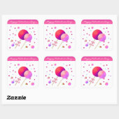 Sticker Carré Joyeux Valentin Lollipops (Feuille)