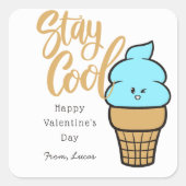 Sticker Carré Joyeux Valentines pour les petits (Devant)