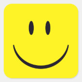 Sticker Carré Joyeux visage (Devant)