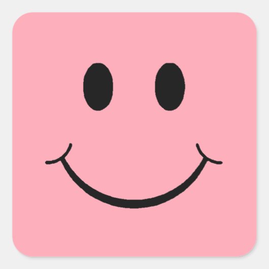 Sticker Carré Joyeux visage (Devant)