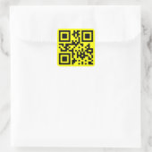 Sticker Carré ‹ Joyeux visage souriant Emoji — Code QR (Sac)