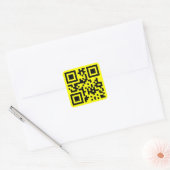 Sticker Carré ‹ Joyeux visage souriant Emoji — Code QR (Enveloppe)