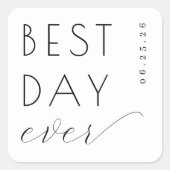 Sticker Carré Joyful Black Typographic (Devant)