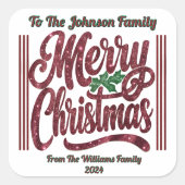 Sticker Carré Joyful Christmas Festive Sticker! (Devant)