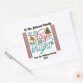 Sticker Carré Joyful Christmas With Decorations! (Enveloppe)