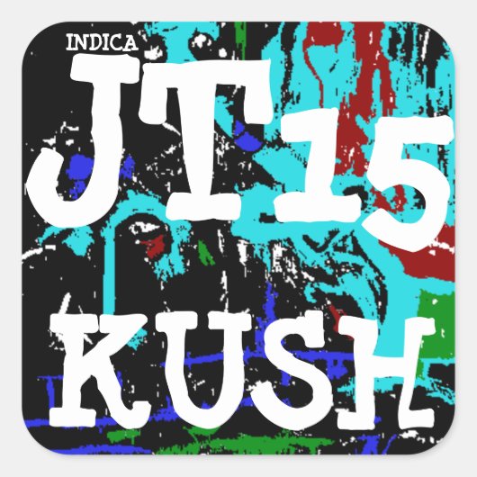 STICKER CARRÉ JT15 INDICA KUSH (Devant)