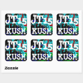 STICKER CARRÉ JT15 INDICA KUSH (Feuille)
