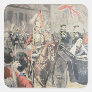 Sticker Carré Jubilé de la reine d'Angleterre