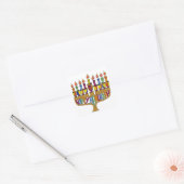Sticker Carré Judaica Happy Hanukkah (Enveloppe)