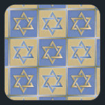 Sticker Carré Judaica Star de David Metal Gold Blue<br><div class="desc">You are viewing The Lee Hiller Design Collection. Appareil,  Venin & Collectibles Lee Hiller Photofy or Digital Art Collection. You can view her her Nature photographiy at at http://HikeOurPlanet.com/ and follow her hiking blog within Hot Springs National Park.</div>