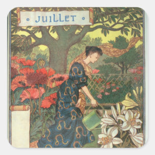 Sticker Carré juillet