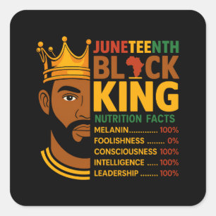 Sticker Carré Junetten Black Nutrition Facts Pride Africaine